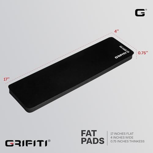 Fat Wrist Pad 17 is a 4 X 17 X 0.75 Inch Wrist Rest for Standard Keyboards and Full Length Mechanical Keyboards (Pink)