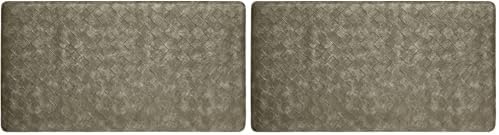 Home Dynamix Trenton Solace Traditional Diamond Textured Kitchen Mat, Sage, 17"x32" (Pack of 2)