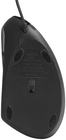 Wired Left Hand Gaming Mouse – 800/1200/1600 DPI Ergonomic Vertical Design for PC Gaming, 6-Key Optical USB Mouse for Windows 10/8/7