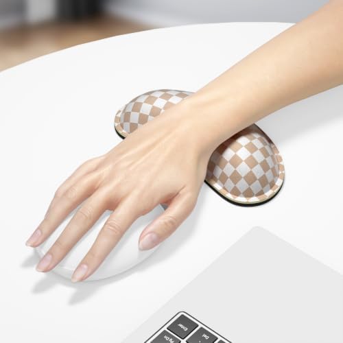Dapesuom Mouse Wrist Rest, Cute Ergonomic Memory Foam Mouse Wrist for Computer Desk Mats Support, Hand Rest Pad Cushion for Gaming, Office, Laptop, Men, Women, Pain Relief & Easy Typing, Clay