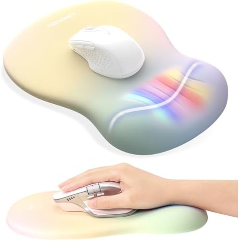 TECKNET Ergonomic Mouse Pad with Wrist Rest, Smooth Surface & Non-Slip Base