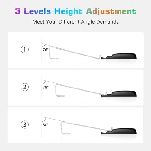UCINNOVATE Dreamcolor Acrylic Computer Keyboard Stand with Wrist Rest, LED Backlit Keyboard Stand Tray, USB Interface Titled Keyboard Riser for Easy Ergonomic Typing and Working Office Desk, Home