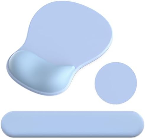 Ergonomic Mouse Pad with Wrist Rest and Keyboard Wrist Rest, Gel Mousepad