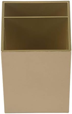 JAM PAPER Plastic Pen Holder - Gold - Desktop Pencil Cup Sold Individually