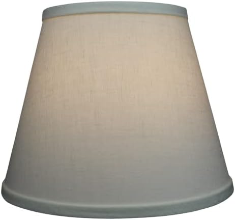 FenchelShades.com Lampshade 6" Top Diameter x 10" Bottom Diameter x 8" Slant Height 6x10x8" with Spider Attachment Diameter 0.4 Inch for Lamps with a Harp (Designer Linen Off White)