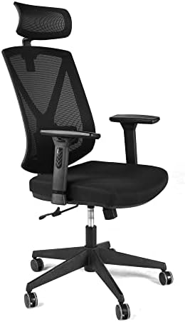 Frassie Height Adjustable Chair Armrest Pair, Gaming Boss Chair Arms Set Replacement,Black (3D)