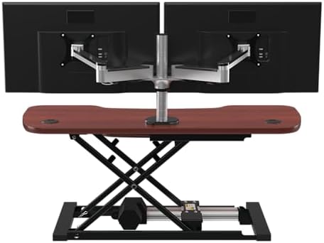 VERSADESK PowerPro Elite 48” x 24” Standing Desk Converter | 48 Inch Electric Height Adjustable Sit to Stand Desk Riser w/Keyboard Tray & USB Hub - Ergonomic Workstation for Home & Office, Cherry