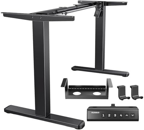 HUANUO Standing Desk Frame with Brushless Motor for Max 75 x 35 inch Tops