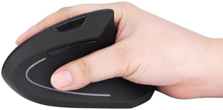 Fonicer Type C Vertical Wireless Mouse, 2.4G USB C Wireless Mouse, Ergonomic Mouse with Type C Receiver for MacBook, Computer, Laptop and All Type C Devices (Black)