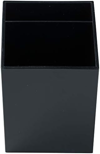 JAM PAPER Plastic Pen Holder - Black - Desktop Pencil Cup Sold Individually