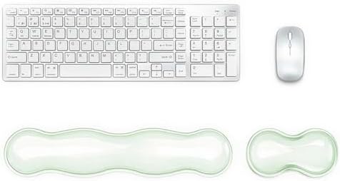 Update Gel Keyboard Wrist Rest & Mouse Wrist Rest Set – Silicone Wrist Support Pad for Pain Relief, Effortless Typing, Gaming, Computer, Laptop, Office – Anti-Slip Base, Easy to Clean