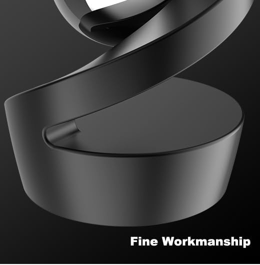 Silent Dual Bearing Levitating Gyroscope Kinetic Desk Toy, Aluminum Alloy Mechanical Fidget Spinner, Anti-Anxiety Desktop Ornament Decor Gift for Office Adults ADHD(Silver-Silver Ball)