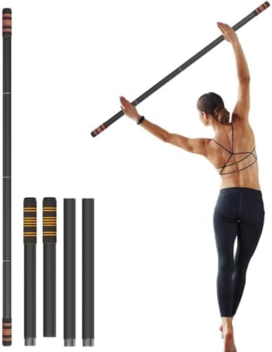Queension 5ft Yoga Stick Adjustable Stretching Bar for Mobility & Balance