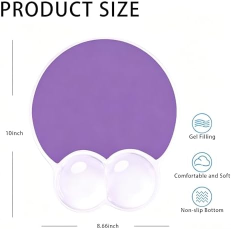 Ergonomic Gel Mouse Pad with Wrist Support, Clear Cooling Gel Wrist Pad