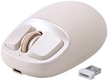 YUNZII C1 Wireless Tri-Mode Wireless Mouse 4800 DPI Optical (Beige)