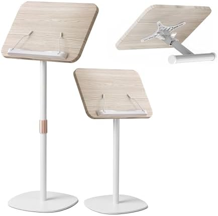 2-in-1 Floor Music Stand & Desktop Book Stand, 16.5"–51" Height Adjustable