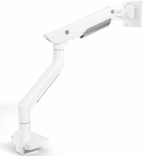 VIVO PRO Heavy Duty, Premium Ultra-Wide Monitor Tension Arm, Up to 57 inch Screens, Holds 59.4 lbs, Desk Mount Monitor Stand for Ultrawides, White, PRO-ST157W