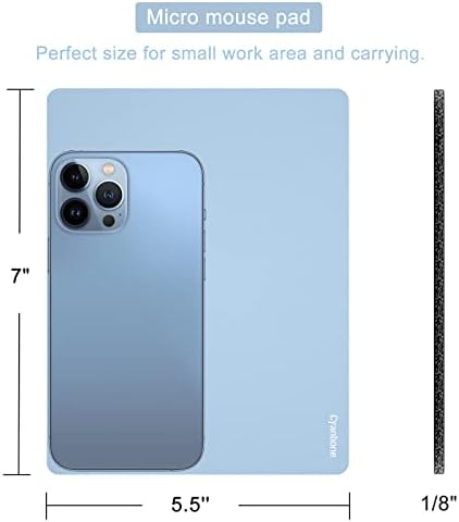 2 Pack Blue Mini Mouse Pad Small Size, Portable Mousepad for Home Office