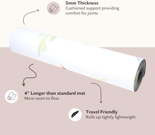 Shakti Warrior TPE Yoga Mat (72 inch x 24 inch x 6mm Thick)
