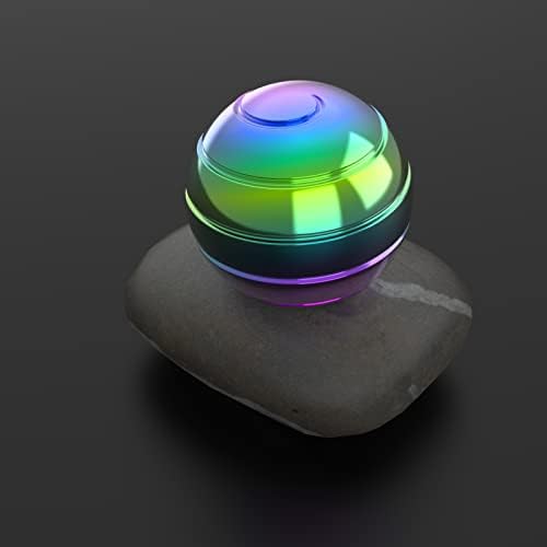 Kinetic Spinning Desk Toy Metal Fidgets ADHD 1.54in Rainbow