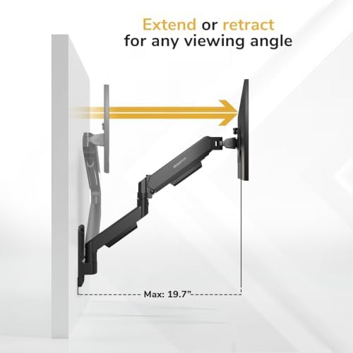 Mount-It! Monitor Wall Mount with Gas Spring Arm