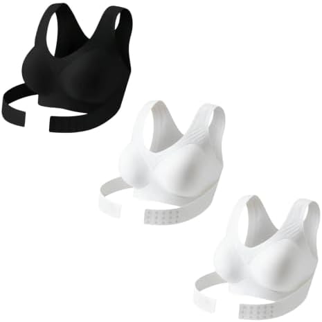 Posture Corrector Bras Women Front Closure Cross Back Wireless Posture Bra