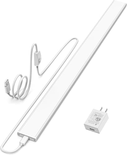 ASOKO 24" Plug-in Under Cabinet Lighting, Cool White Workbench Bar