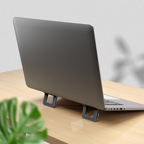 1 Pair Laptop Riser Stand Foldable PC Triangle Black