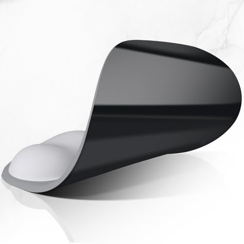ITNRSIIET Ergonomic Mouse Pad, Cushioned Gel Wrist Rest, Non-Slip Base, Smooth Surface, Compatible with All Mice for Office & Gaming, Desk Accessory, 9.5 x 8.2 inch, Light Gray Accent