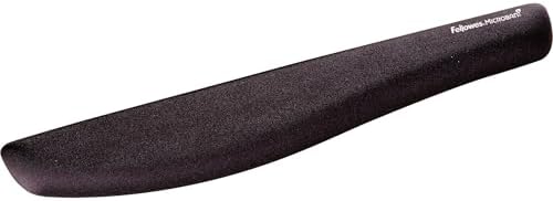 Fellowes PlushTouch Foam Keyboard Wrist Rest with MICROBAN - Black (9252101)