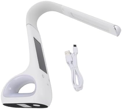 Hidyliu Adjustable LED Desk Lamp with Eye Protection for Office Work, Reading, and Studying (White)