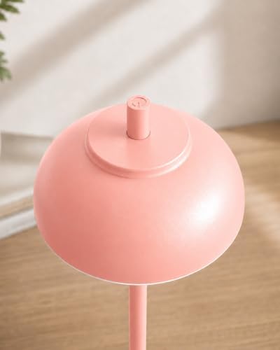 Pink Cordless Table Lamps, Rechargeable LED Touch Lamp, 2 Pack