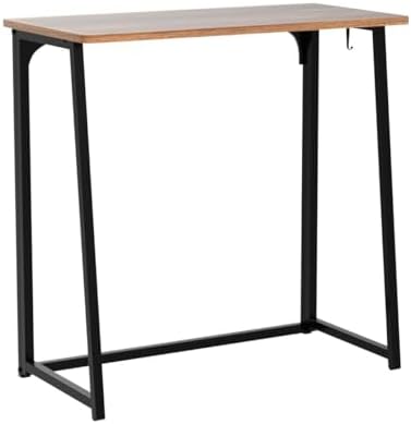 WOHOMO Folding Desk, 31.5" Foldable Computer Table for Small Spaces, Walnut