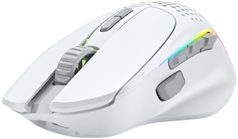 GLORIOUS Gaming Model I 2 Wireless Gaming Mouse - Hybrid 2.4Ghz & Bluetooth, 75g Superlight, 9 Buttons (2 Swappable), RGB, PTFE Feet, MMO/MOBA/FPS, Long Battery Life, Side Thumb Rest - White