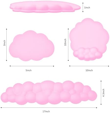 Cloud Wrist Rest Mouse Pad & Keyboard Wrist Support Set for Home & Office