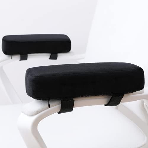 LargeLeaf Extra Thick 2 inches Chair with Memory Foam Armrest Pads 2-Piece