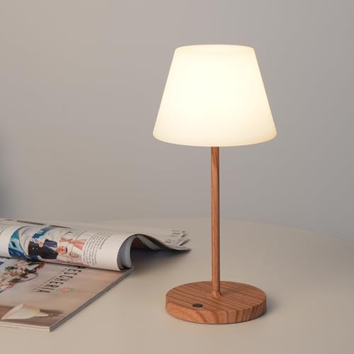 WEILAILUX Small Outdoor Table Lamp, Shower Lamp Waterproof (Mini Wood)