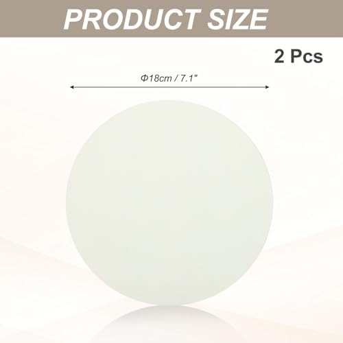 MECCANIXITY 7.1" Round Lampshade Diffuser, Anti-glare Lamp Shade Diffuser Fabric Lamp Cover for Desk Table Light Downlight Spotlight, Warm White 2pcs