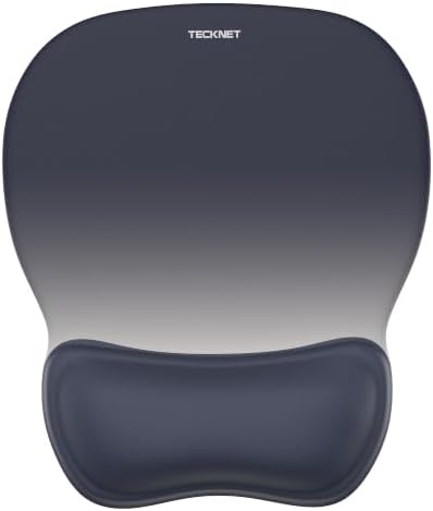 TECKNET Gel Ergonomic Mouse Pad with Wrist Rest, Non-Slip PU Base, Gradient