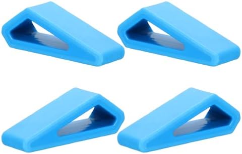 PATIKIL Laptop Wedge, 4-Pack Portable Laptop Stand Computer Notebook Holder Keyboard Stand Lifter Risers Plastic Anti-Slip Ventilated Elevated Feet for Desktop Keyboard Tablet, Blue