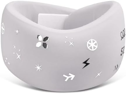 Neck Brace for Neck Pain and Support, Soft Cervical Collar for Sleeping, Cute Foam Neck Wraps, Adjustable Neck Support Brace, Keep Vertebrae Stable and Aligned, Cervical Spine Pressure Relief (Gray)