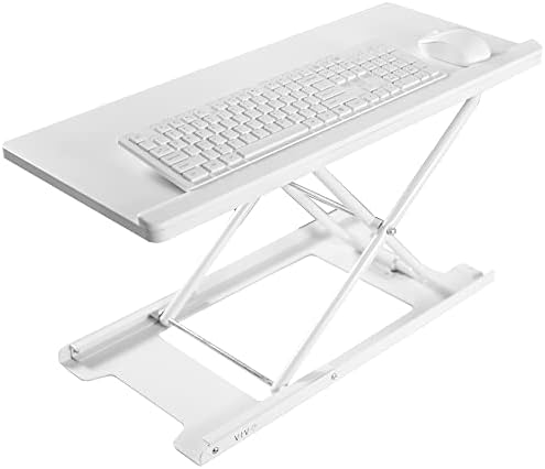 VIVO White 27 in Single Top Keyboard and Mouse Riser, DESK-V000PW