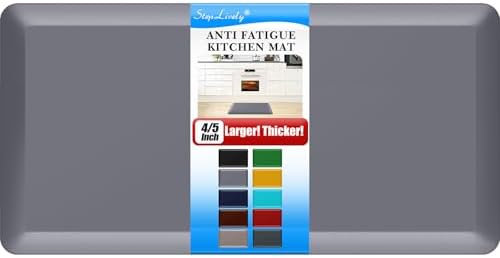 4/5 Inch Thick Kitchen Mat - Cushioned Anti Fatigue Mat for Kitchen Floor
