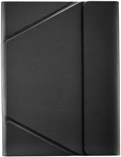 Insignia FlexView 10" Universal Folio Case (Black) with Active Stylus for iPad (White) – Adjustable Stand, Protective Cover, Touch Precision Pen