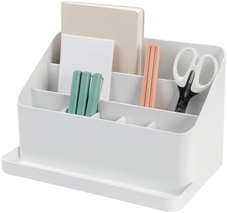 BLUE GINKGO Desk Organizer, Office Supplies, White, Made in Korea