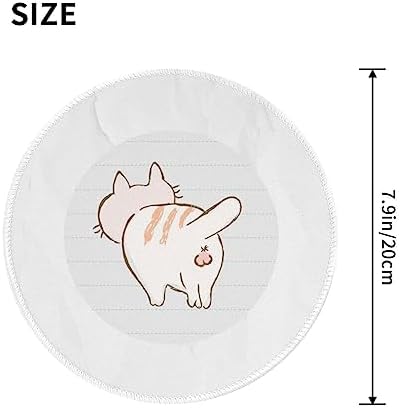 Cute cat Animal cat Mouse pad Cute,Gaming Mouse pad Small Non-Slip Round Mouse Pads for Wireless Mouse,Laptop,Desk