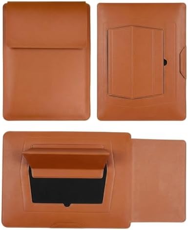 13 Inch Laptop Sleeve for Mac NEO, Precision-Fit Leather Case with Stand and Mouse Pad, Slim Protective Computer Sleeve with Accessory Pouch, Soft Lining,Brown