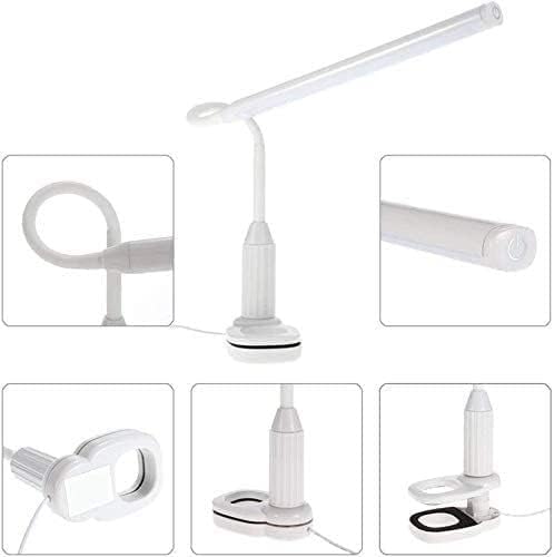 Table Lamp, Reading Light,LED Dimming Desk Lamp USB Powered Dimmable Desk Lamp LED Eye Protection Table Lamp Touch Control Brightness Adjustable Reading Clamp Light for Home