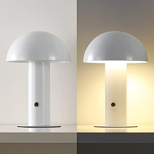 JONATHAN Y Boletus Mushroom Desk Lamp 10.75" Metal LED, White