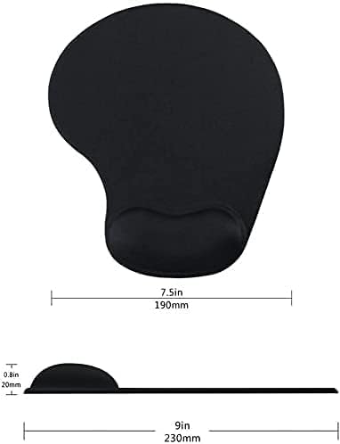 Office Mousepad with Gel Wrist Support - Ergonomic Gaming Desktop Mouse Pad Wrist Rest - Design Gamepad Mat Rubber Base for Laptop Computer -Silicone Non-Slip Special-Textured Surface (06Red)